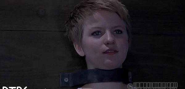  Enchanting lass gets facial torture with hardcore drilling on cum-hole
